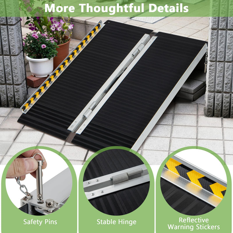 Load image into Gallery viewer, Goplus Portable Aluminum Wheelchair Ramp
