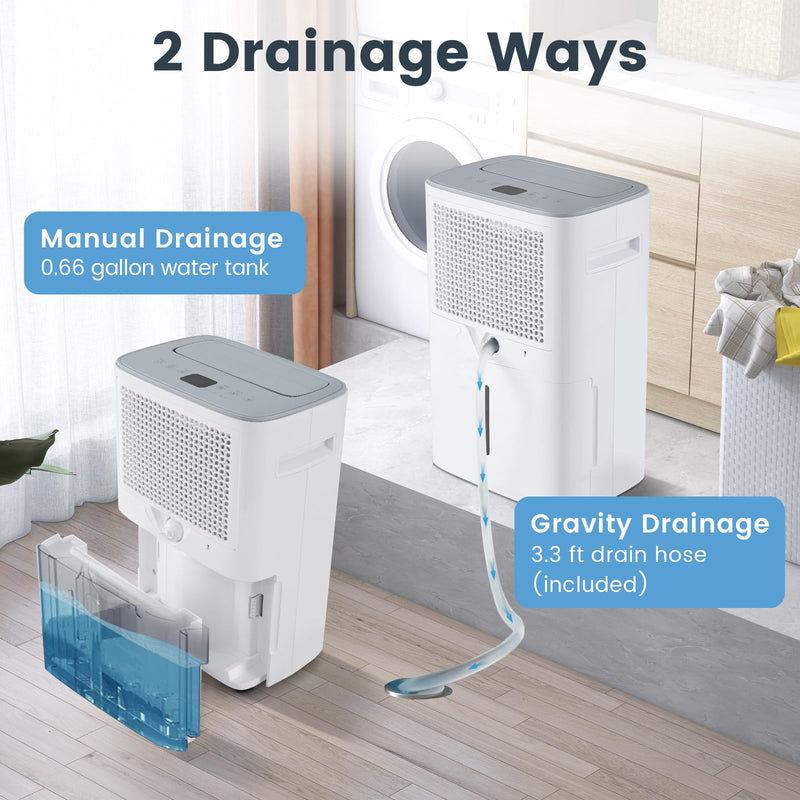 Load image into Gallery viewer, 52 Pint Dehumidifier for Basement, 4500 Sq. Ft Portable Dehumidifier w/Auto &amp; Manual Drainage
