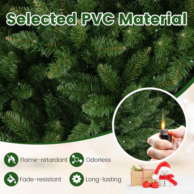 Load image into Gallery viewer, Goplus 12ft Pre-Lit Artificial Christmas Tree with 360° Quick Power Connector
