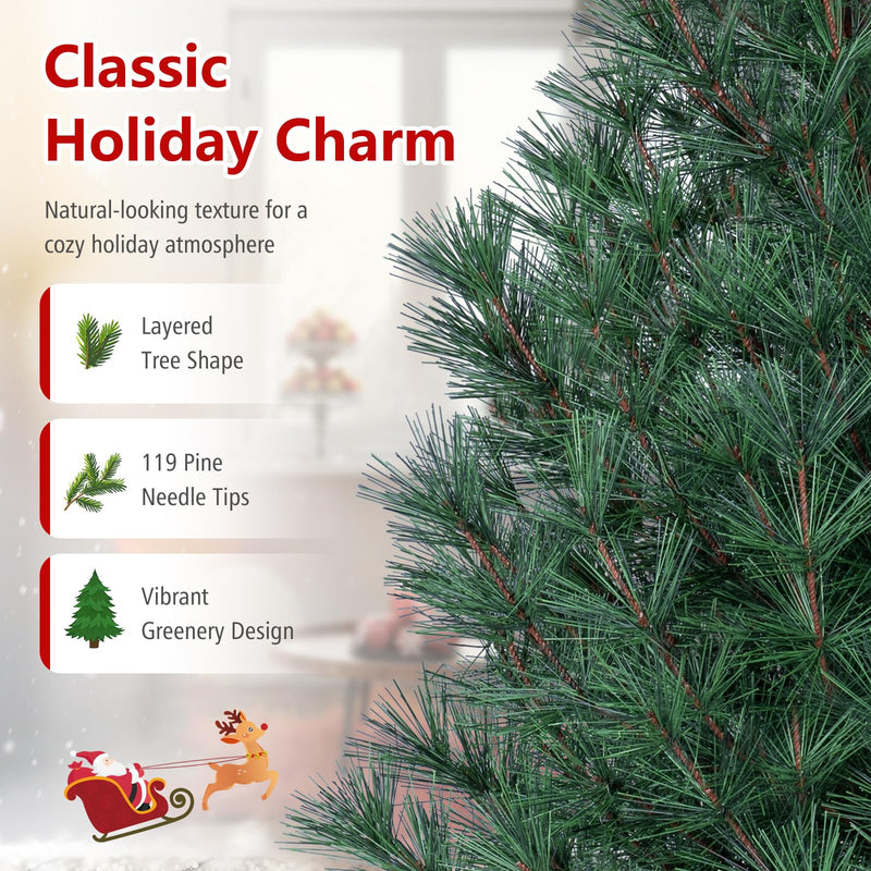 Load image into Gallery viewer, Goplus 3FT Tabletop Christmas Tree | Unlit Mini Xmas Tree with 119 Pine Needle Tips
