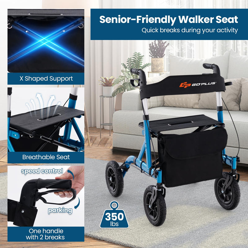 Load image into Gallery viewer, Goplus Rollator Walkers for Seniors with Seat
