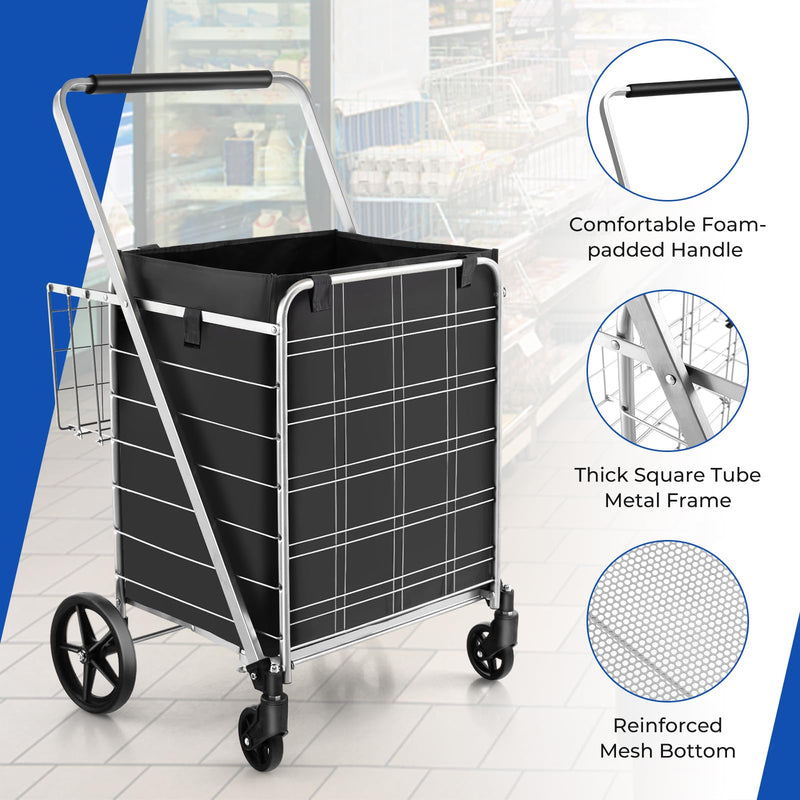 Load image into Gallery viewer, Shopping Cart for Groceries - Goplus
