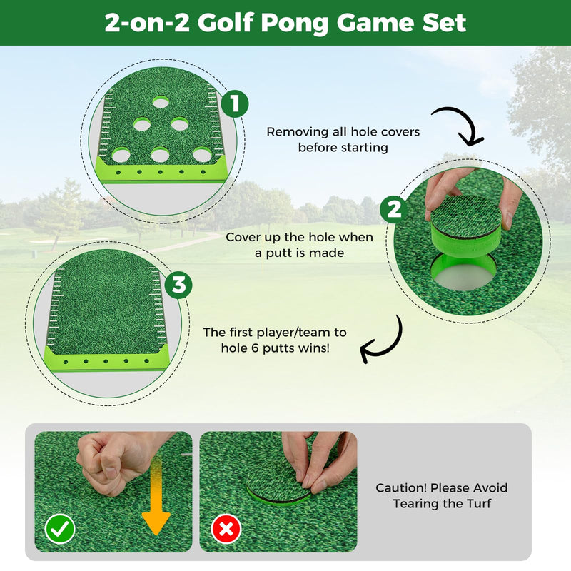 Load image into Gallery viewer, Goplus Golf Pong Game Set with 2 Adjustable Putters &amp; 6 Balls
