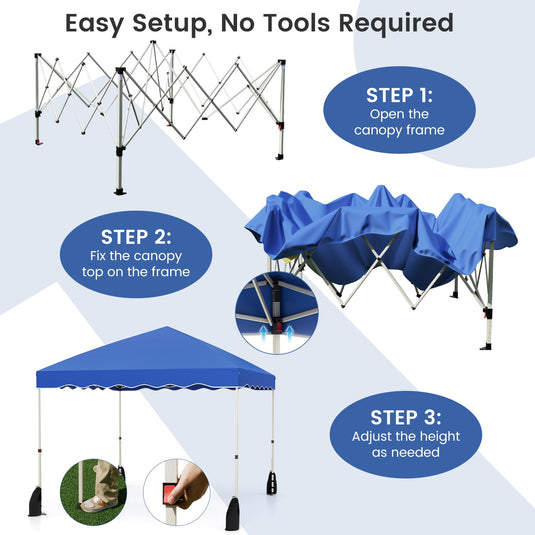 Goplus 10 X 10 FT Pop up Canopy Tent with Wheeled Bag