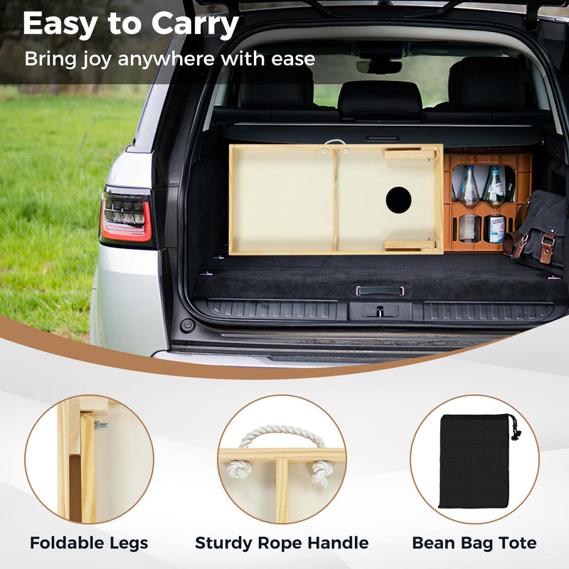 Load image into Gallery viewer, Goplus Solid Wood Corn Hole Game Board Includes 8 Bean Bags

