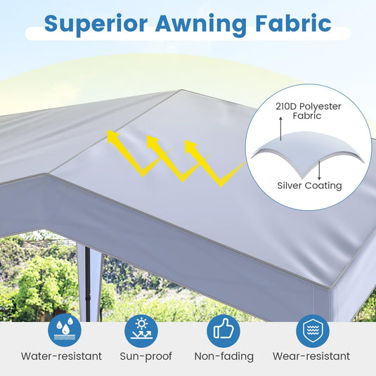 Goplus 10 x 10 FT Heavy-Duty Easy Setup Gazebo Shelter with Higher Top