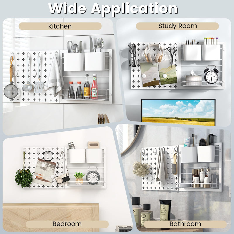 Load image into Gallery viewer, Goplus Peg Board, Metal Pegboard Kit with 2 Pegboard Panels
