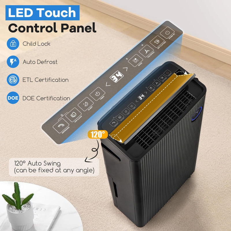 Load image into Gallery viewer, 4500 Sq. Ft Dehumidifier for Basement, 57 Pints Quiet Dehumidifier w/Drain Hose
