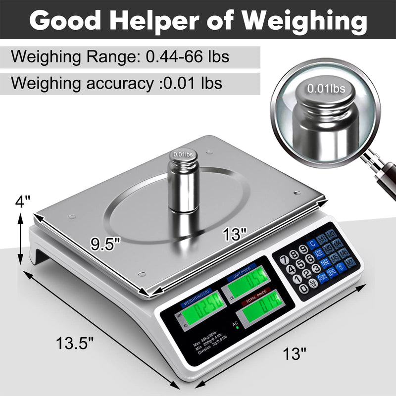 Load image into Gallery viewer, 66 LB Deli Scale Price Computing Commercial Food Produce Electronic Counting Weight - GoplusUS
