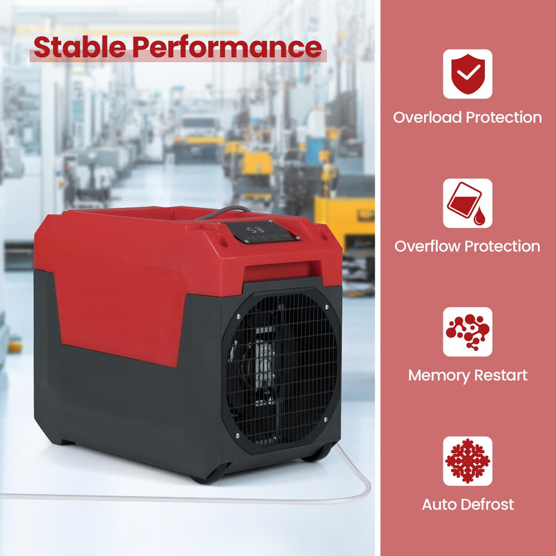 Load image into Gallery viewer, 140 Pints Commercial Dehumidifier with Pump, Portable Industrial Dehumidifier with Drain Hose for Basements
