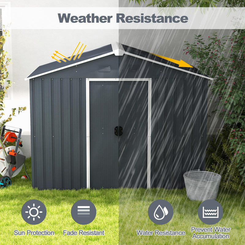 Load image into Gallery viewer, Goplus Outdoor Storage Shed with Floor
