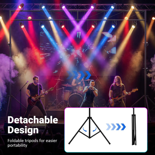 Goplus Lighting Truss System with 12 Lights Hold 110LBS Capacity