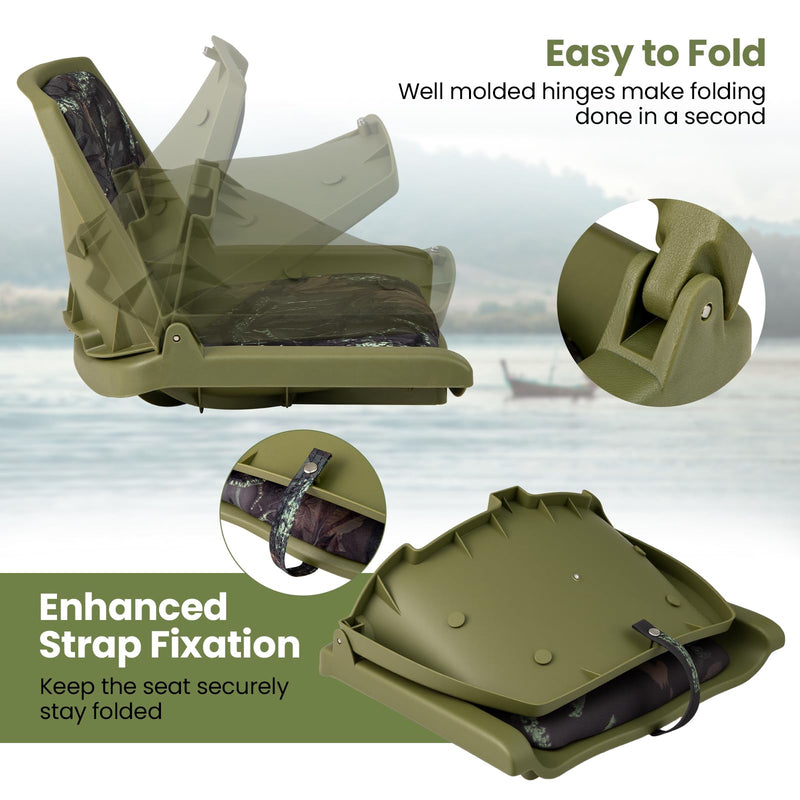 Load image into Gallery viewer, Goplus Molded Low Back Fishing Boat Chairs Marine-Grade PVC Cushion Pad
