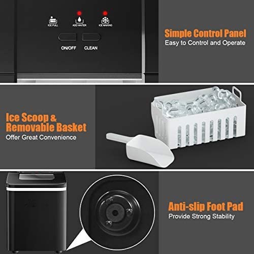 Load image into Gallery viewer, Ice Maker Machine for Countertop, Bullet-Shaped Ice Cubes Ready in 8 Mins
