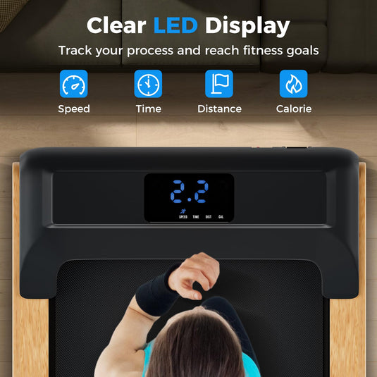 Goplus Walking Pad, Under Desk Treadmill for Home Office, Portable Walking Pad Treadmill with Remote Control
