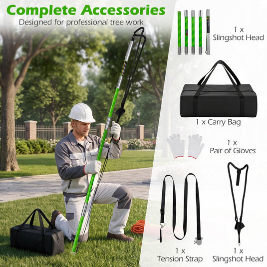 Goplus Arborist Throw Line Launcher Rope Launcher for Tree Work