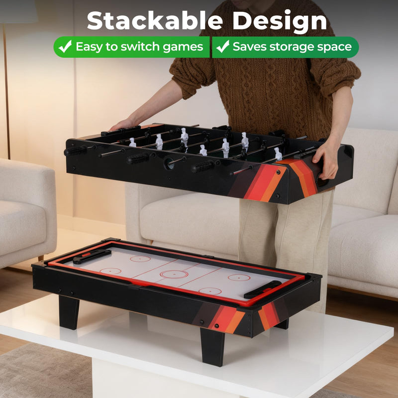 Load image into Gallery viewer, Goplus 4 in 1 Multi Game Table Stackable Combo Tabletops for Home
