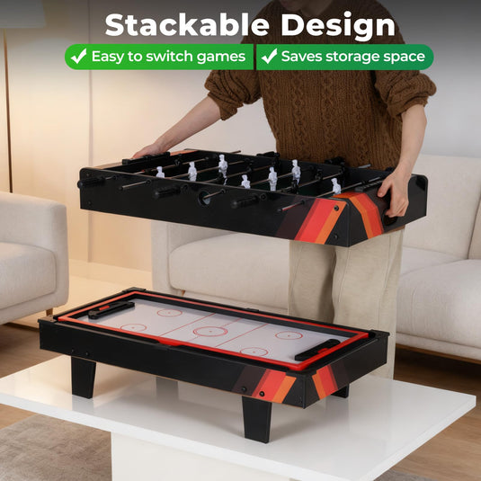 Goplus 4 in 1 Multi Game Table Stackable Combo Tabletops for Home