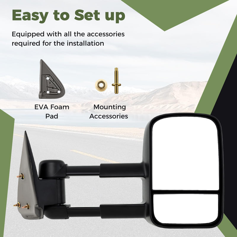 Load image into Gallery viewer, Goplus Extenable Tow Mirrors for 1999-2006 Chevy Silverado GMC Sierra 1500 2500HD 3500HD
