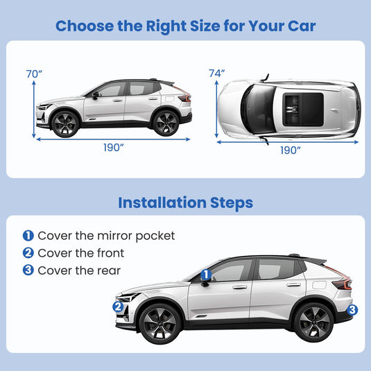 Goplus Car Cover for Automobiles, Outdoor Full Cover with Cotton Lining, Waterproof