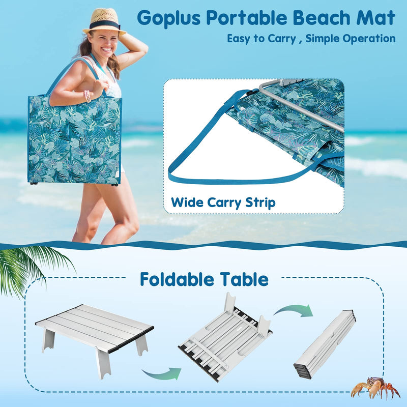 Load image into Gallery viewer, Goplus Beach Chairs with Side Table

