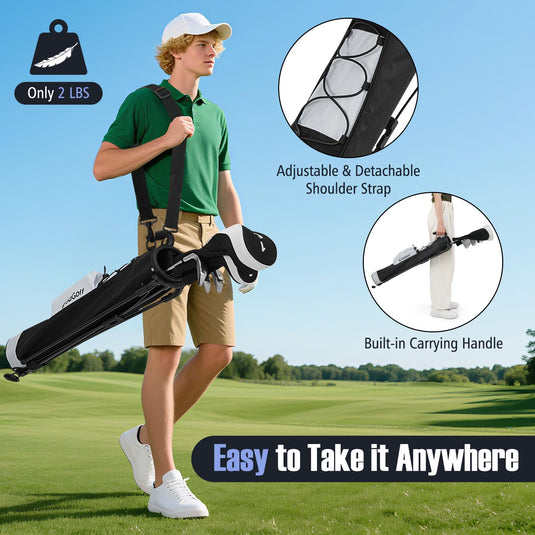 Goplus Lightweight Golf Stand Bag Pitch n Putt Golf Club Carry Bag