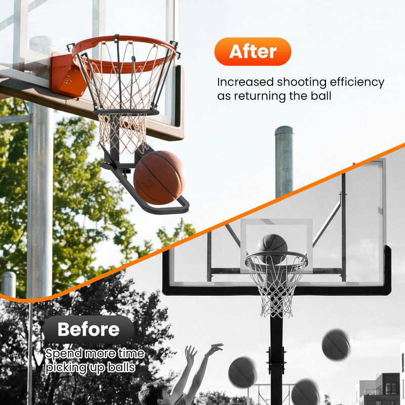 Load image into Gallery viewer, Goplus Basketball Return Attachment Heavy-Duty 180 Degree Rotatable Basketball Rebounder
