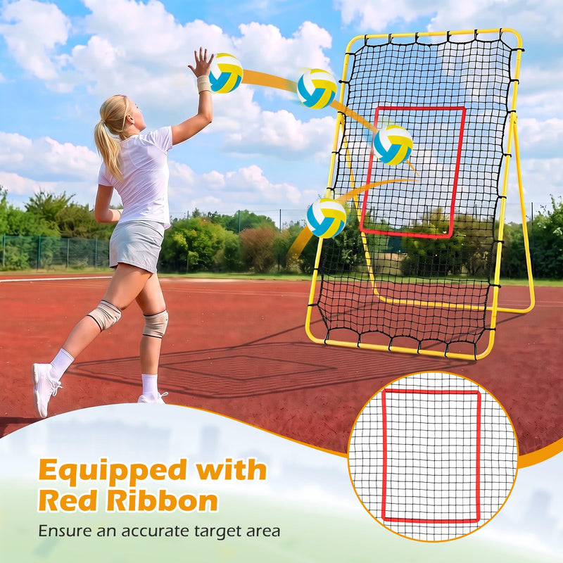 Load image into Gallery viewer, Goplus 7x4 FT Volleyball Rebounder Net with 4 Adjustable Angles
