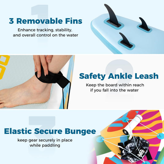 Goplus 11FT Inflatable Stand Up Paddle Board with Accessory Pack