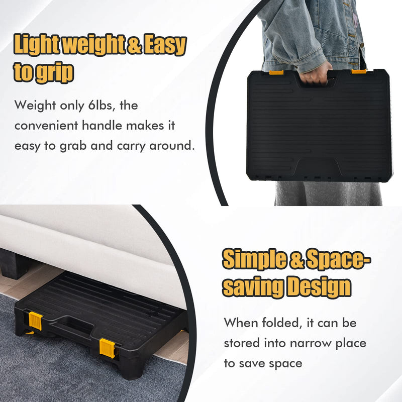 Load image into Gallery viewer, Goplus One Step Stool Tool Box, Folding Step Ladder with Wide Pedal
