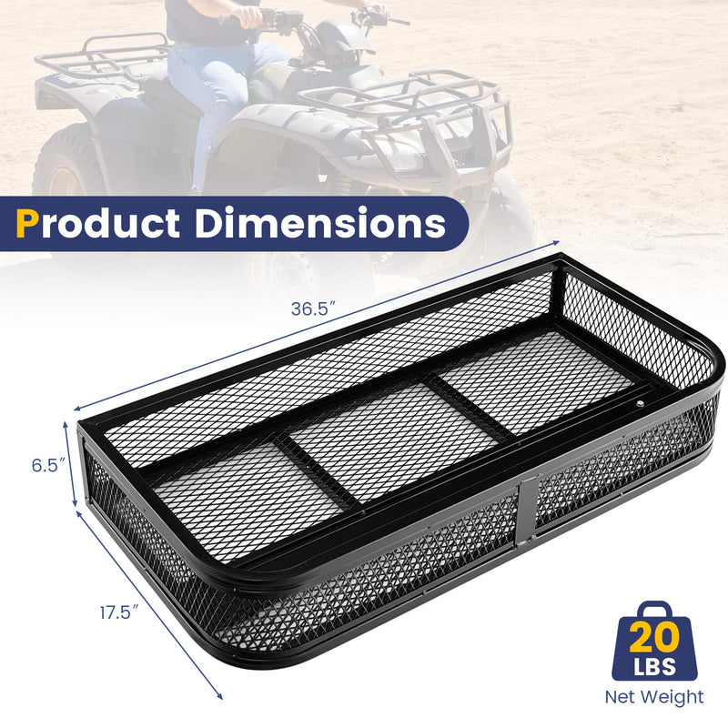 Load image into Gallery viewer, Goplus Universal ATV Front Cargo Basket Rack Luggage Carrier Steel Mesh Surface
