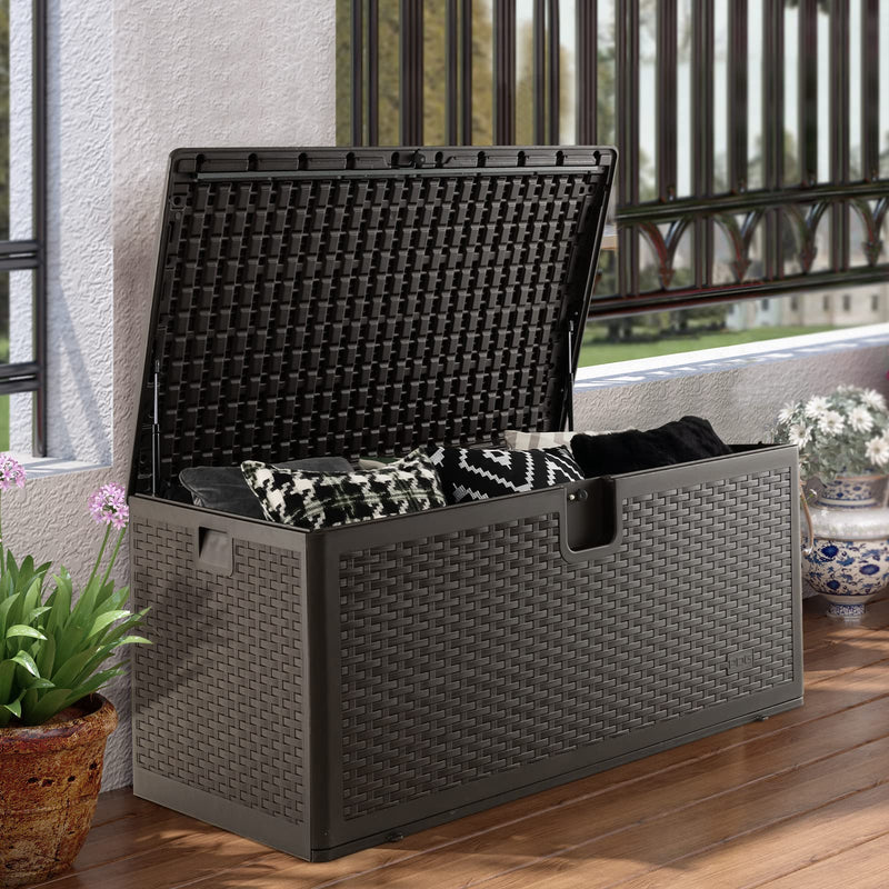 Load image into Gallery viewer, Goplus Outdoor Storage Box, 120 Gallon Waterproof Patio Storage Box
