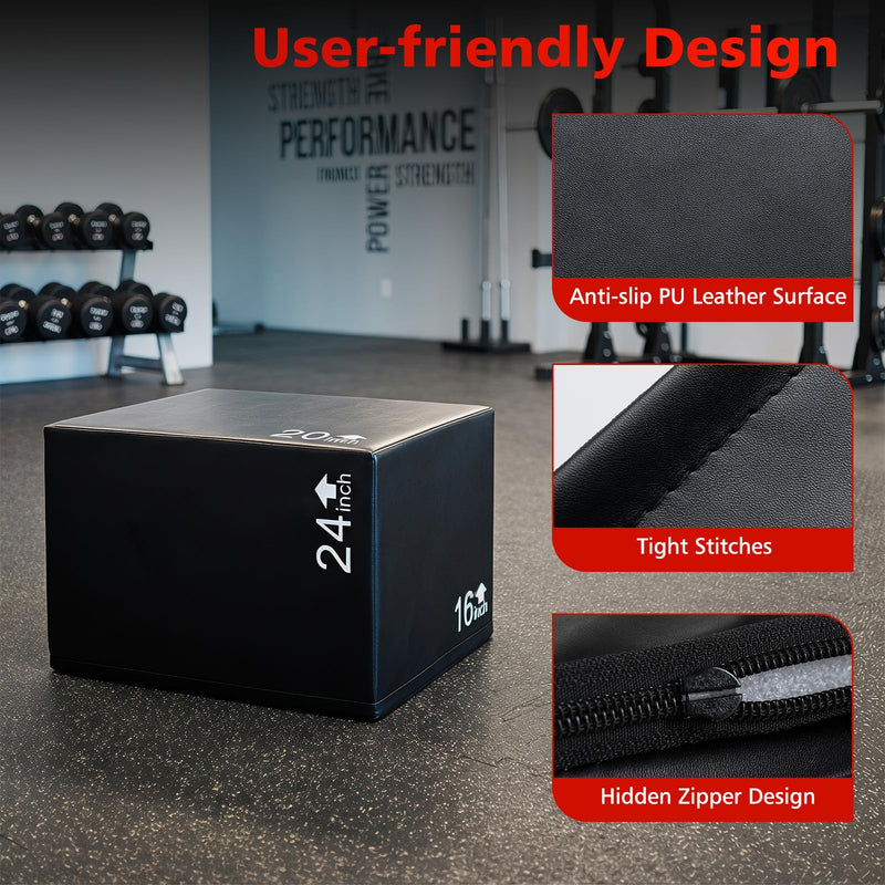 Load image into Gallery viewer, Goplus 3 in 1 Foam Plyometric Jump Box | High Density Foam Plyo Box for Home Gym

