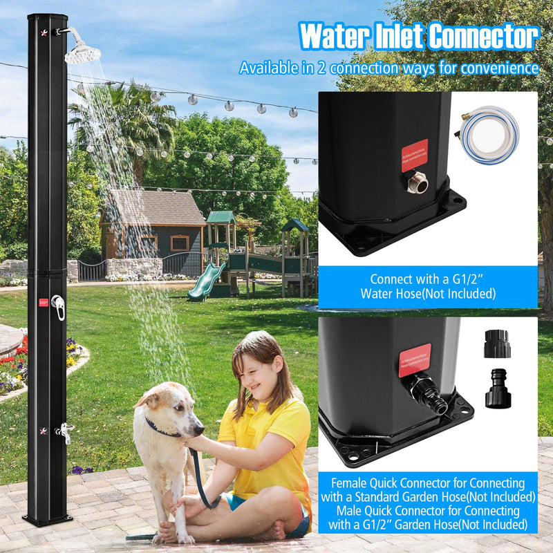 Load image into Gallery viewer, Goplus 9.3 Gallon Solar Heated Outdoor Shower
