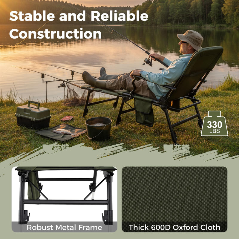 Load image into Gallery viewer, Goplus Oversized Foldable Fishing Chair for Adults with Detachable Footrest
