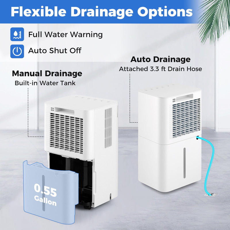 Load image into Gallery viewer, 32 Pints Dehumidifier for Home, 2000 Sq.ft, Quiet Operation with 3 Modes, Drain Hose, Auto Shut Off
