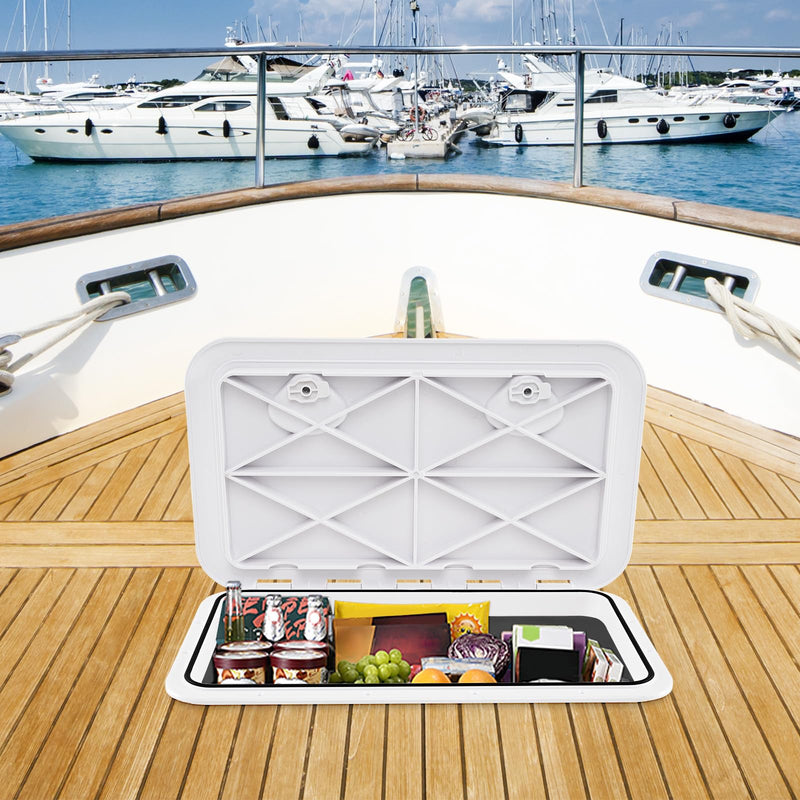 Load image into Gallery viewer, Goplus 24” x 14” Boat Hatch with 180° Lid Hinge &amp; Non-Slip Surface
