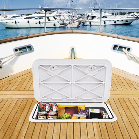 Goplus 24” x 14” Boat Hatch with 180° Lid Hinge & Non-Slip Surface