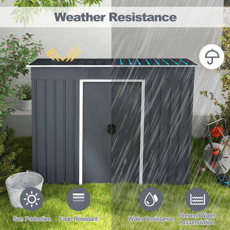 Load image into Gallery viewer, Goplus Outdoor Storage Shed with Floor Base
