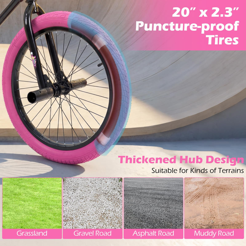 Load image into Gallery viewer, Goplus Freestyle BMX Bike 20" Trick Bicycle w/ 360 Degree Steering
