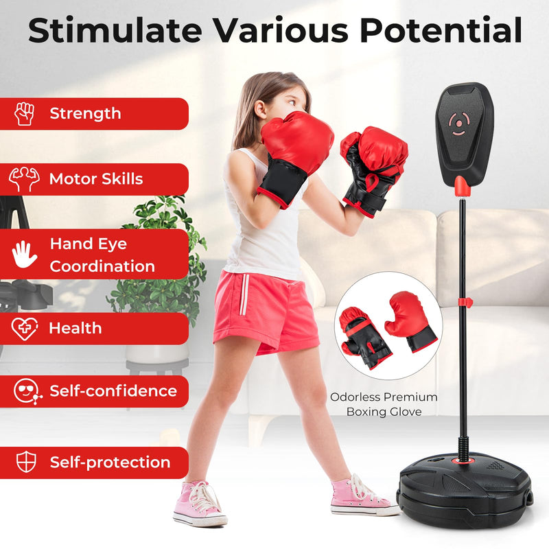Load image into Gallery viewer, Goplus Inflation-Free Punching Bag, Boxing Bag Set with Boxing Gloves
