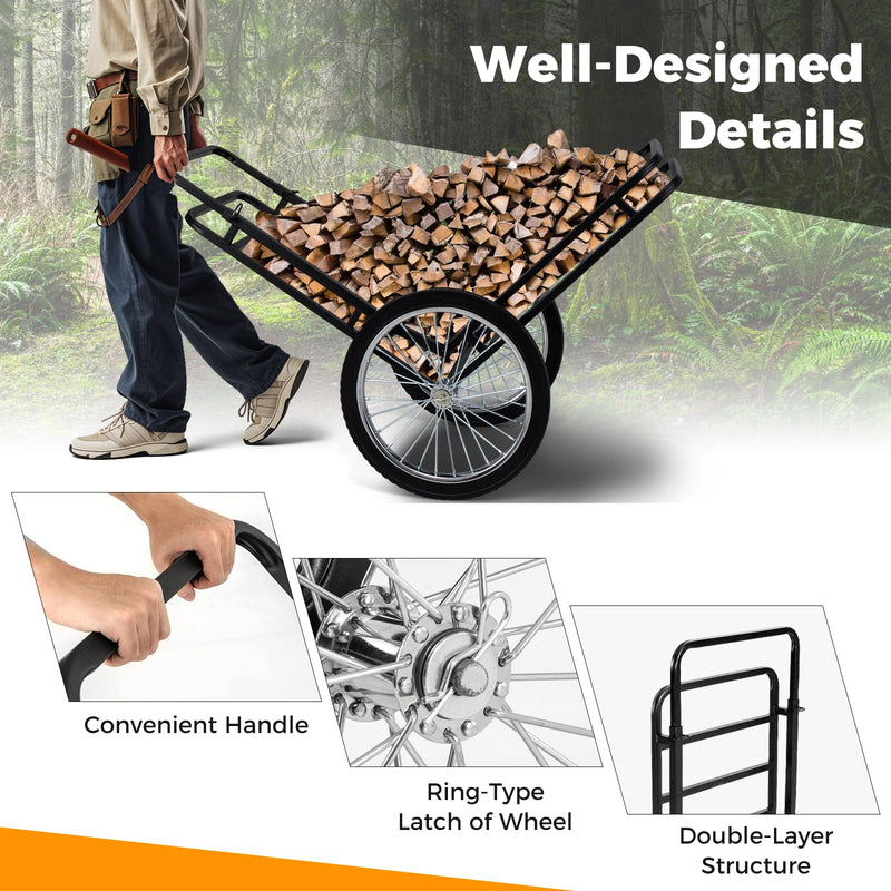 Load image into Gallery viewer, Goplus 550 LBS Adjustable Folding Deer Cart with 20 Inch Big Wheels
