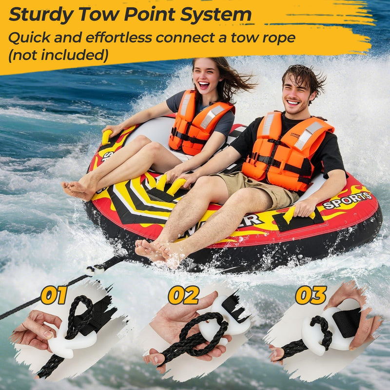 Load image into Gallery viewer, 1-2 Person Inflatable Boat Tube with Quick Connector
