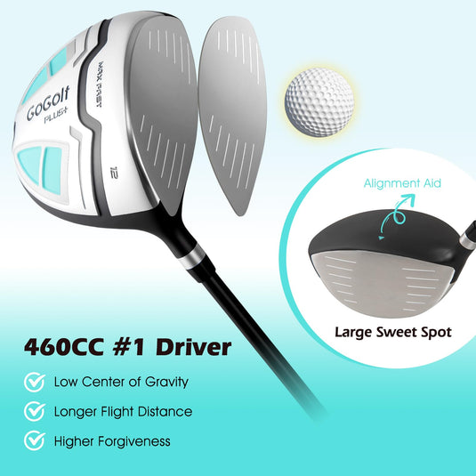 Goplus Complete Golf Club Set for Women | 12 Pieces Right Hand Ladies' Golf Clubs