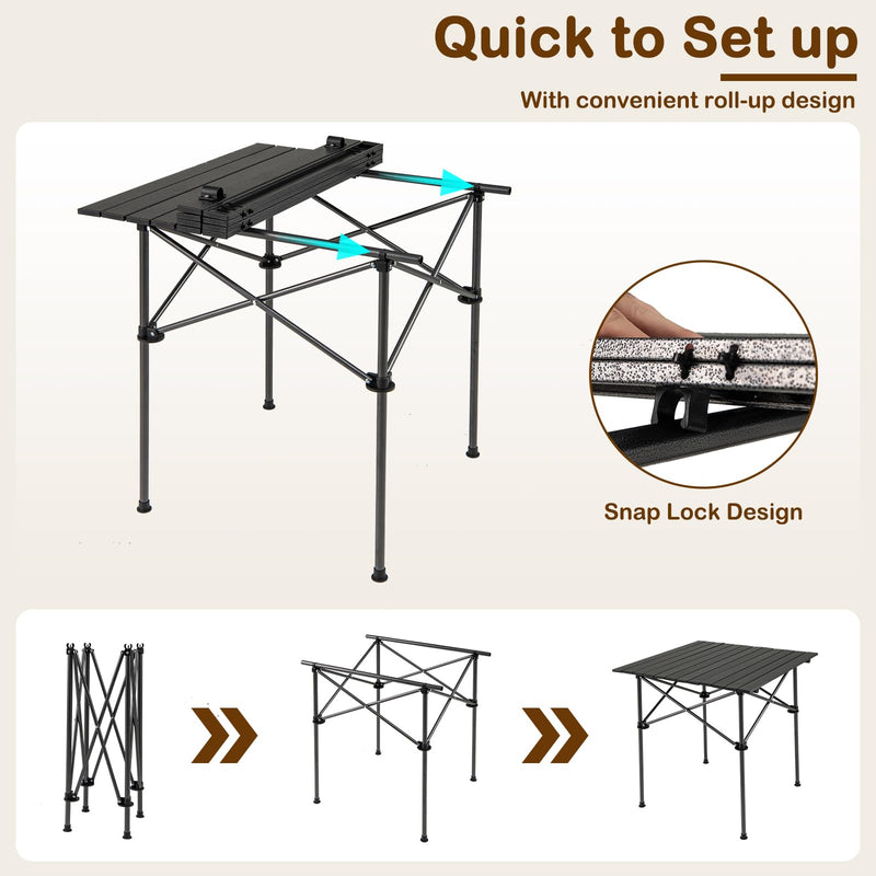 Load image into Gallery viewer, Goplus Outdoor Folding Camping Table with Snap-Together Design &amp; Carrying Bag

