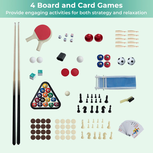 Goplus 10-in-1 Combination Multi Game Table Set for Game Night