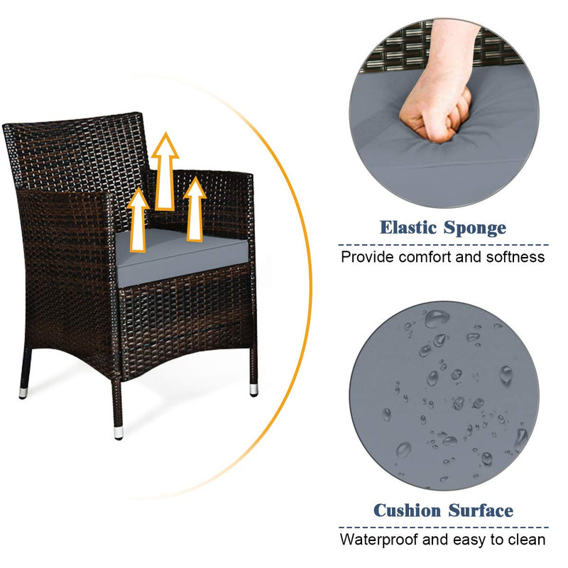 Load image into Gallery viewer, Goplus 4-Piece Rattan Patio Set
