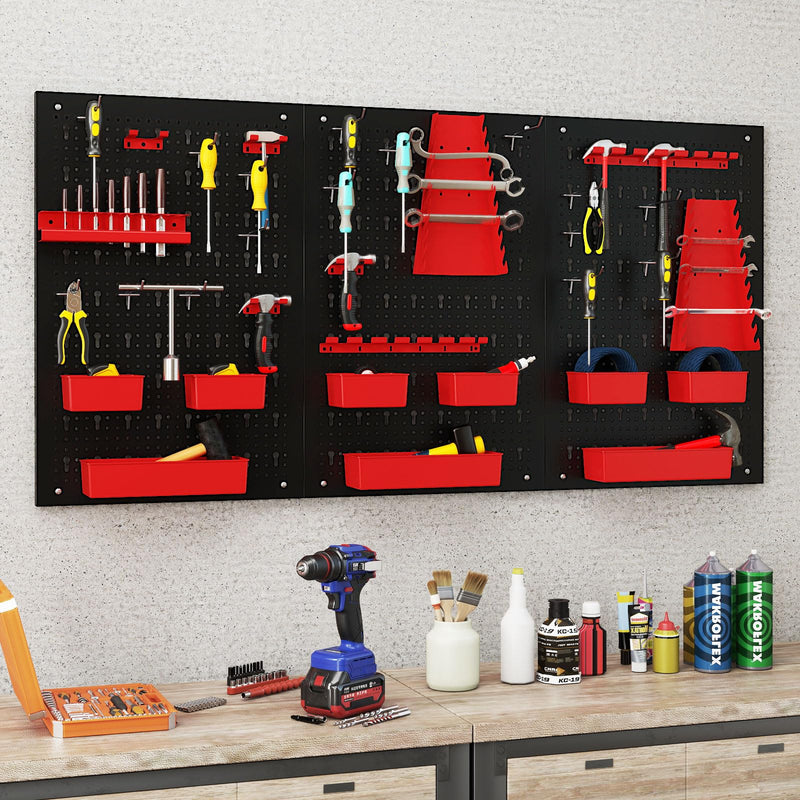 Load image into Gallery viewer, Goplus Heavy-Duty Utility Tool Storage Board w/Accessories for Garage Workshop

