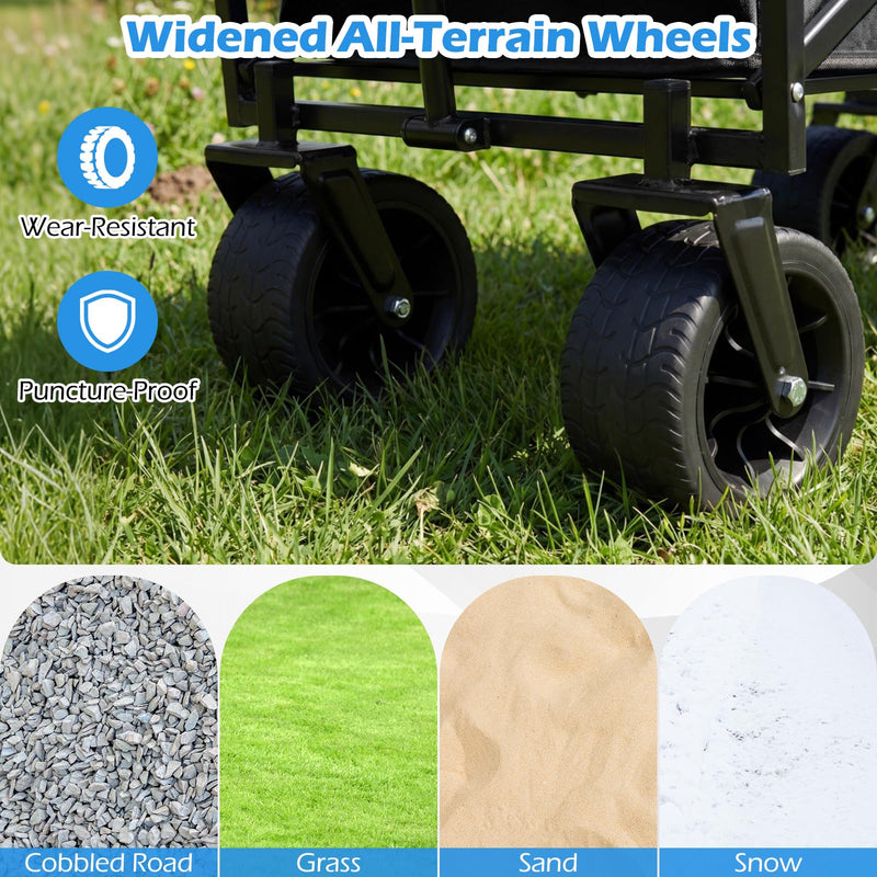 Load image into Gallery viewer, Goplus Collapsible Wagon with Removable Canopy &amp; Detachable Storage Bag
