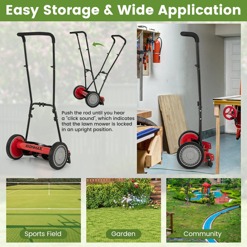 Load image into Gallery viewer, Goplus 16 Inch Manual Lawn Mower for Yard, Garden
